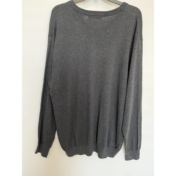 Greg Norman Size XXL V Neck Sweater Dark Gray - Picture 8 of 8